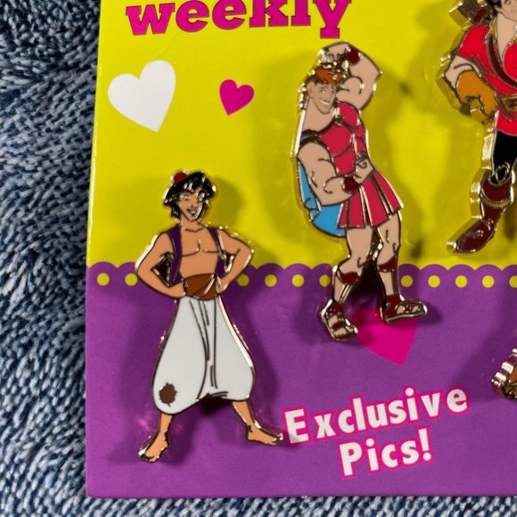 Disney Parks Boy Band Aladdin Beast Hercules Gaston Pin Set - Picture 5 of 7